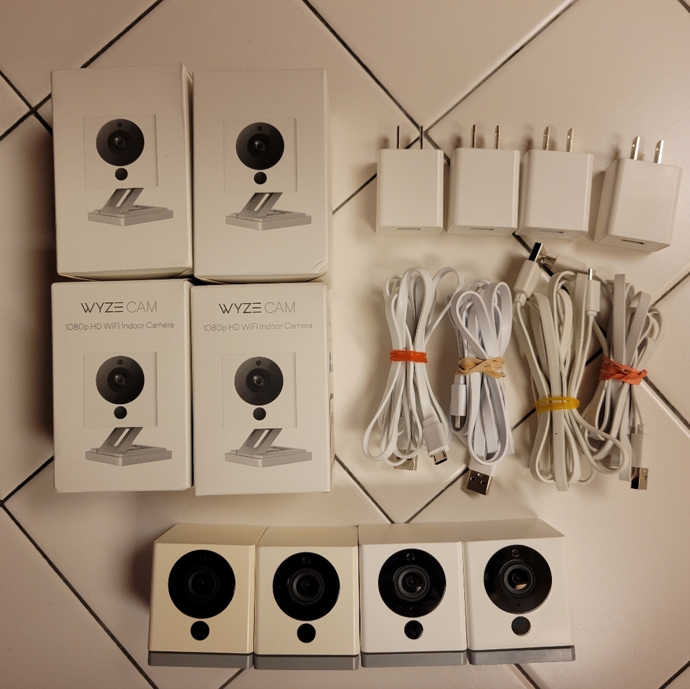(4) Wyze Cam V2 1080p HD WiFi Indoor Cameras